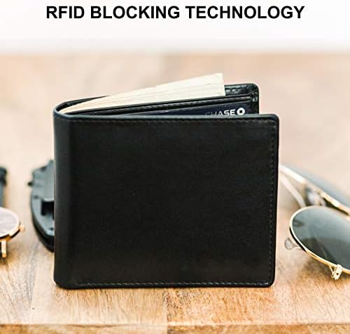 Men's Trifold Leather Wallet — RFID Blocking, Billfold - Image 3