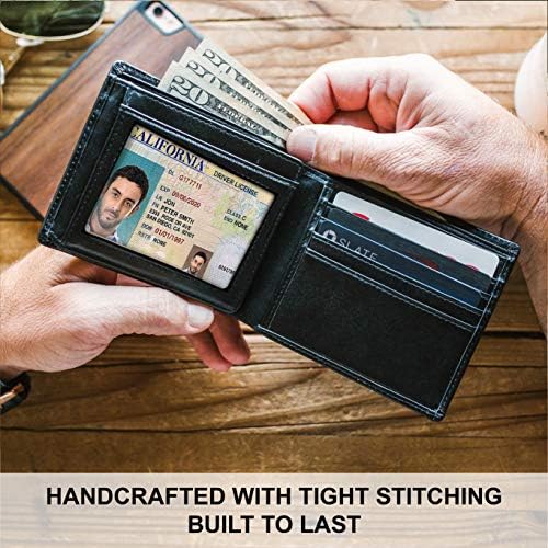 Men's Trifold Leather Wallet — RFID Blocking, Billfold - Image 6