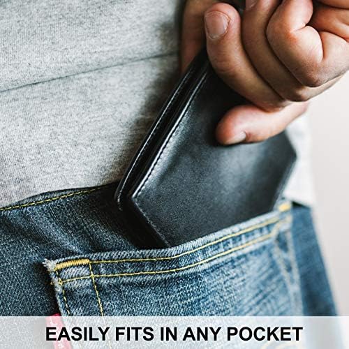 Men's Trifold Leather Wallet — RFID Blocking, Billfold - Image 4