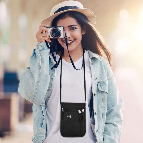 Family Travel Neck Wallet — RFID Blocking, Passport Organizer - Image 2