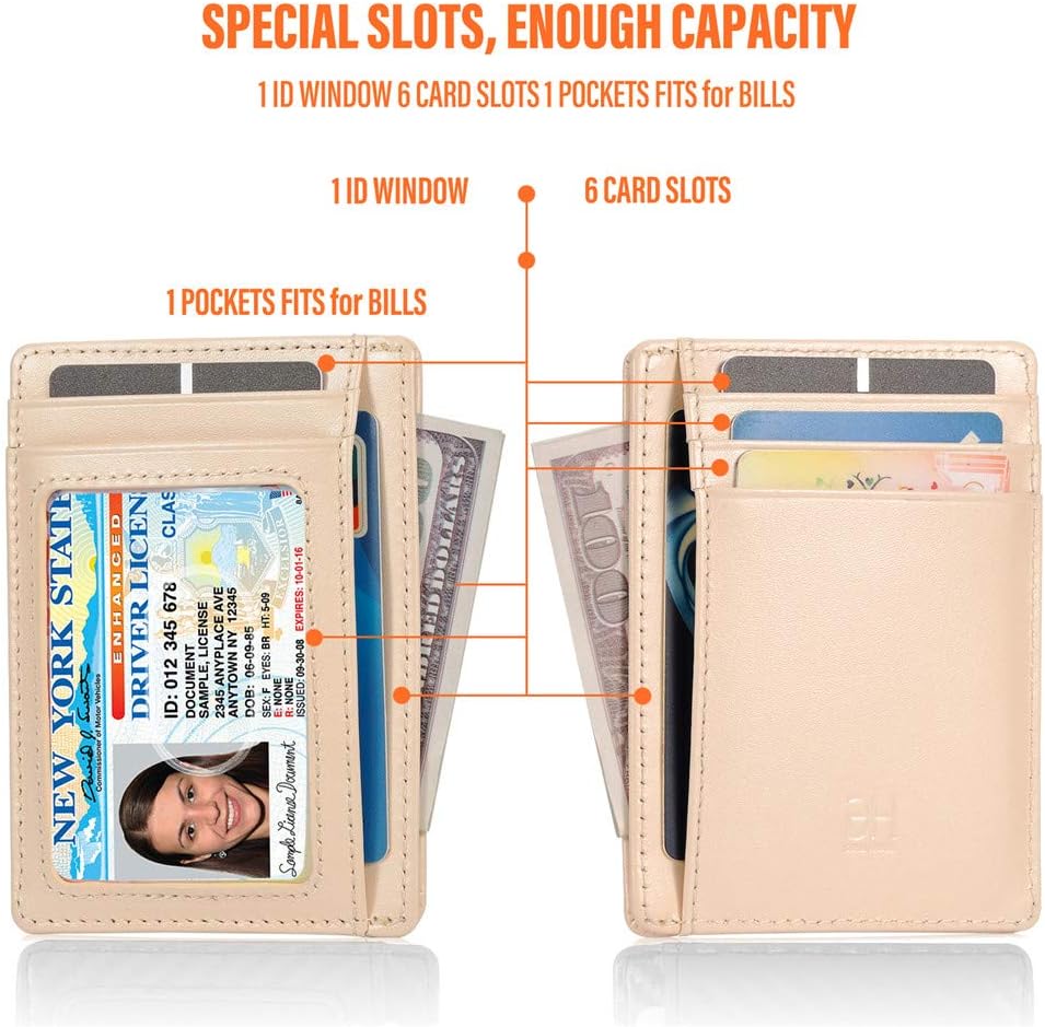 Slim RFID Card Holder — Full Grain Leather, Front Pocket - Image 5