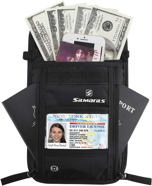 Hidden Neck Wallet — RFID Blocking, Travel Money Pouch - Image 2
