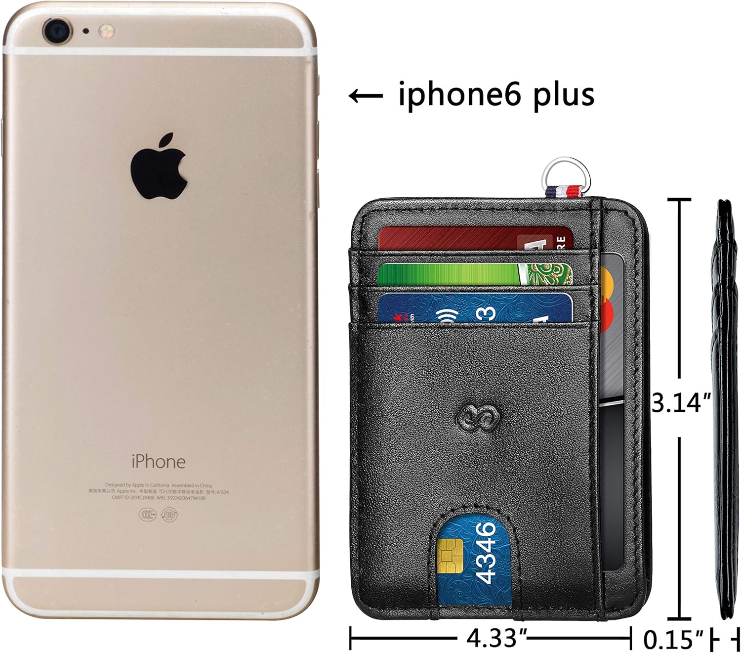 Slim Minimalist Wallet — RFID Blocking, Zipper Coin Pocket - Image 5