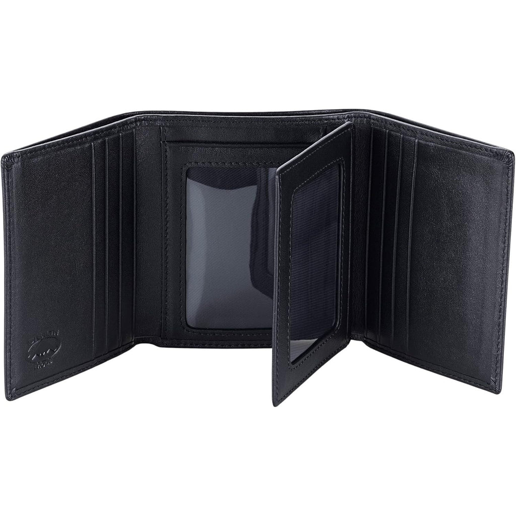 Men's Trifold Wallet — RFID Blocking, Flip-Out ID Holder